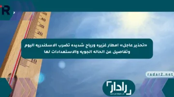 🌩⛈«تحذير عاجل» أمطار غزيرة ورياح شديدة تضرب الإسكندرية اليوم وتفاصيل عن الحالة الجوية والاستعدادات لها